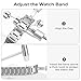 Xiphum Solid Watch Link Removal Kit, Tools to Adjust and Remove Bracelets，Watch Strap Size Adjuster, Watch Band Adjustment Tool Kit with 6 Extra Pins and 1 Hammer