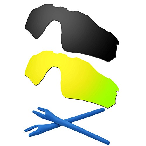 Lentilles Radar EV Path Polarisées 24K Gold et Kit Caoutchouc pour Cyclisme et Trail
