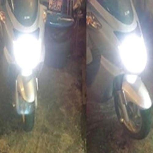 Motorcycle Hi/Low Super Bright White Light Bulb - with Universal H4 BA20D H6M Adaptor