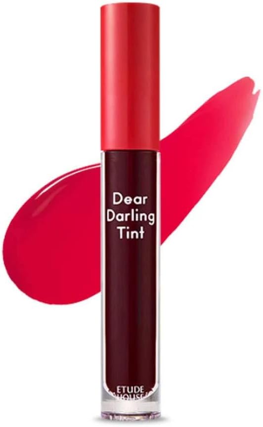 ETUDE Dear Darling Water Gel Tint For Eyes, Luminous Lips & Cheeks| Long Lasting, Waterproof, Smudgeproof|Korean Makeup|Pk002, Pink Red-5G