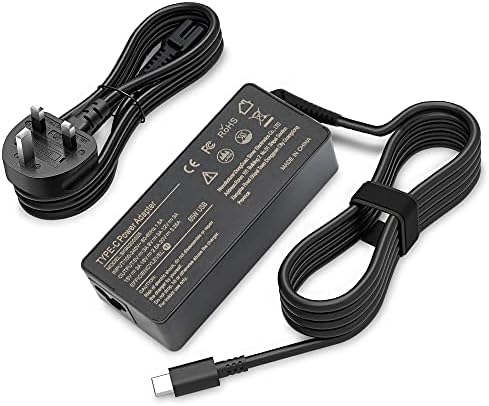 65W USB Type C Laptop Charger for Lenovo Chromebook C330 S330 100e 300e 500e;ThinkPad T480 T490 T570 T580 T580s E580 E590; Yoga C930 C940; ADLX45ULCU2A ADLX65YDC2A Power Cord