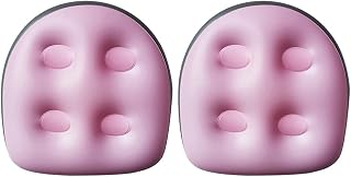 2 Pcs Spa and Hot Tub Booster, Soft Non-Slip Inflatable Booster Seat with Suction Cup, Comfortable Durable Seat Massage Cushion, Back Pad Support for Hot Tub, Spa, Pool (Pink)