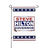 18"x12" Steve Hilton for Governor 2026 Garden Flag California Governor Race Flags for Outside Double Sided Burlap Yard Signs decor