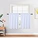 CAROMIO Tende a pannello idrorepellenti Tende a pannello da cucina moderna mezza caffetteria Tende a pannello in rilievo Struttura tende corte per piccole finestre Tenda corta, 2 xW 76cmxH61cm, bianco