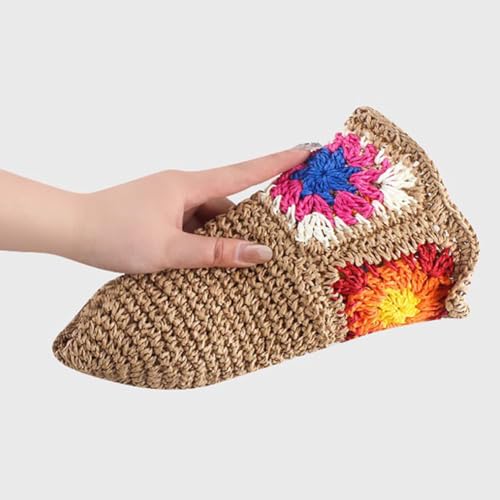 Sombrero de paja tejido para mujer KORADI estilo bohemio miniatura 4
