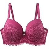 Soutien-gorge sans armatures pour femme - Soutien-gorge push-up à armatures en dentelle - Soutien floral - Soutien-gorge de sommeil sans fil confortable avec bretelles réglables - Soutien-gorge