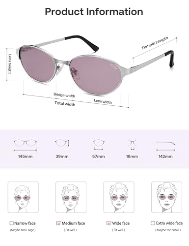 Image of SOJOS Retro Oval Polarized Sunglasses for Women Men, Trendy Chic Cat Eye 90s Y2K Sunnies SJ1266