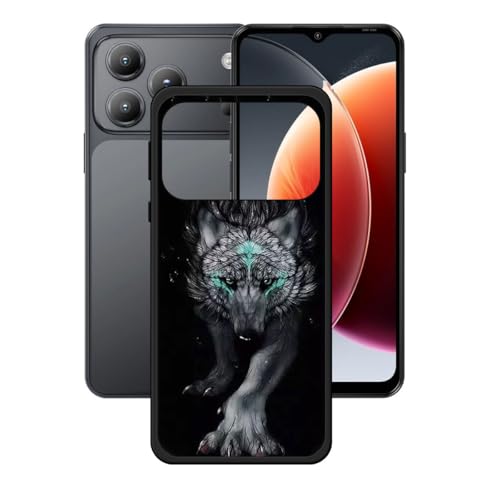 LCEHTOGYE �K�p Blackview Wave 7C�p�P�[�X�A�K�p Blackview Wave 7C (6,56")�ƌ݊����̂��钴���^�u���b�N�\�t�gTPU�V���R���Q���P�[�X�ی�J�o�[- WZ6