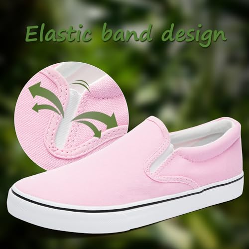 Image of yageyan Mens Slip on Sneakers Loafers Shoes Canvas Black Shoes Canvas Blue Casual Fashion Shoes
