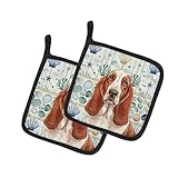 Caroline's Treasures Red and White Basset Hound...