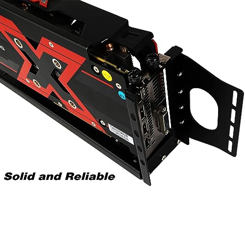 Image of Graphics Card Bracket with Versatile Vertical GPU Mount Bracket and Gpu Holder for Enhanced PC Performance Black