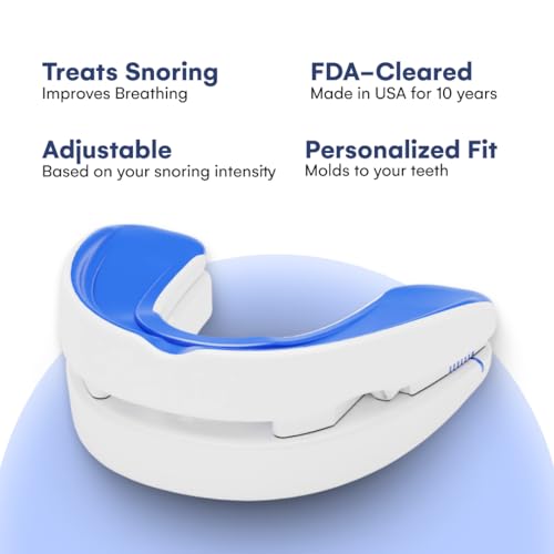 VitalSleep Anti Snoring Mouthpiece for Men, Stop Snoring Mouth Guard, Adjustable Anti Snoring Device, USA Made & FDA Cleared Device for Snoring