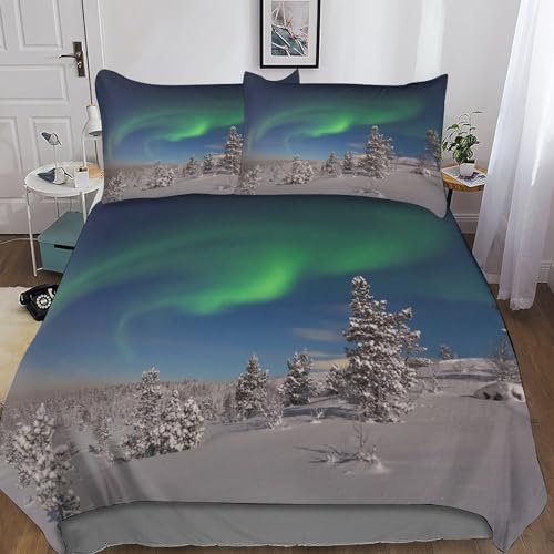 Funda de edredón Aurora para cama King de microfibra suave con estampado 3D infantil 3