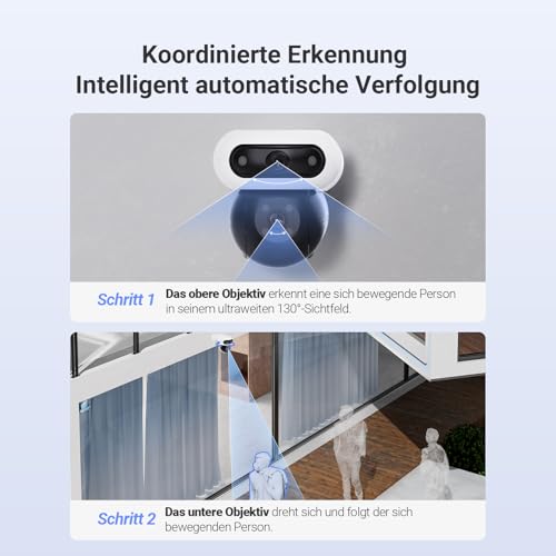 EZVIZ 4MP+4MP WLAN Überwachungskamera Aussen mit Dual-Objektive, 360°-Überwachung, 40m Farbnachtsicht, Dual-Ansicht… – Ansicht 4
