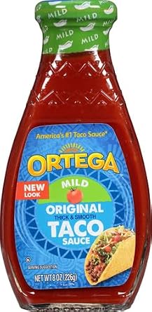 Ortega Original Taco Sauce, Mild, 8 Ounce (Pack of 2)