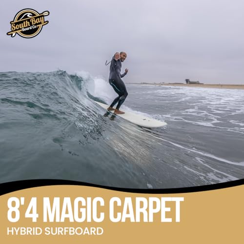 South Bay Board Co. - 4'10 / 5'5 / 6' / 6'8 / 7'7 / 8'4 / 9'6 Hybrid Surfboards - Shortboard & Longboard - Wax-Free Soft-Top Surfboard + Hard Epoxy Bottom Deck - Patented Heat Damage Prevention System