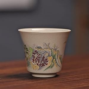 Theekopjes Teature sets keramische theepot ketel handgeschilderde gaiwan plant essen landschap theekopje porselein…