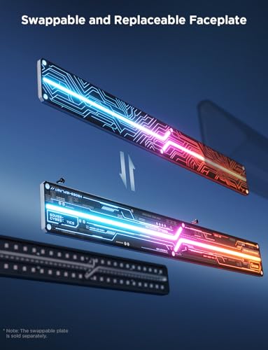 Govee Gaming Wall Light Expansion Kit, Expandable Up to 12 Light Sections, Includes 2 Light Sections, 1 Square Connector and 1 Triangle Connector