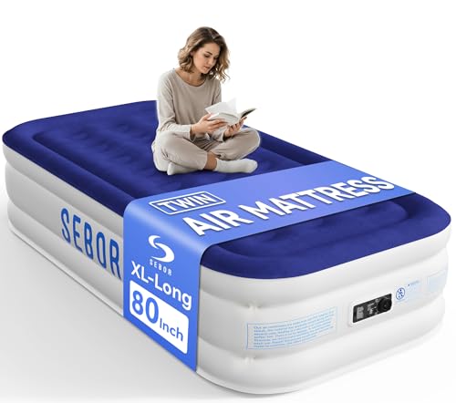 Sebor Twin Air Mattress with Built-in Pump