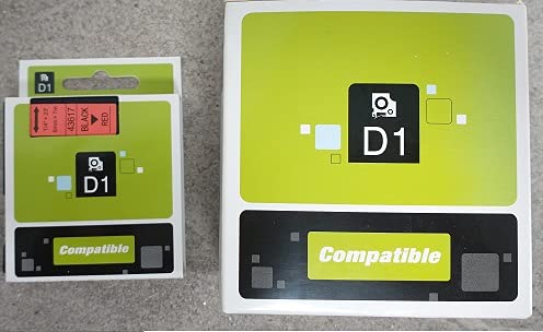 Image of Compatible DYMO D1 Series Standard Labelling Tape. 24mm X 7m - Black ON RED 53717