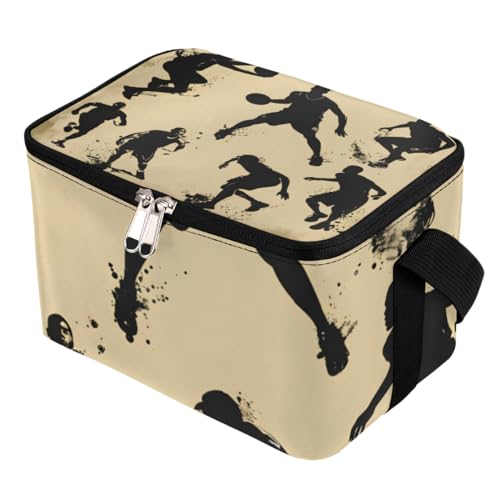 GzLeyigou Lunch Bags for Women Men 9 Cans,Basketball Player Hot & Cold Food Delivery Bag Insulated Grocery Bag Insulated Lunch Box Cooler Bag for Office Work Picnic Beach