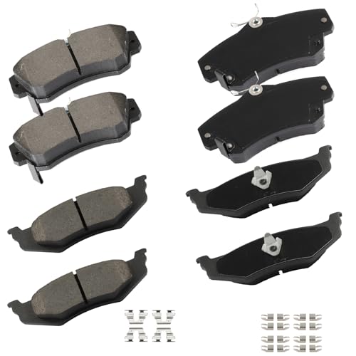 Image of cciyu D841 D658 Brake Pads w /Hardware Front Rear Disc Brake Pad Set | Fit For Chrysler For PT Cruiser 2001-2010,For Dodge For Neon 2003-2005