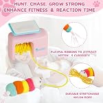 Interactive Cat Toy for Indoor Cat, Automatic Door Hanging Cat Toy with Detachable Design, Kitten Toys for Indoor Cats Self Play, 3.27 * 1.69 * 2.76Inch (Pink) - Image 5
