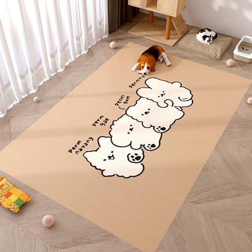 ペットマット PUレザー PVC 拭ける 汚れ防止 防水 トイレ下敷きマット 可愛い柄 カーペット 犬 おしっこパッド 猫 兎 漏れにく 噛み耐性 消臭 大判 滑り止め 小型・中型・大型犬用 ケージ用 140*200cm
