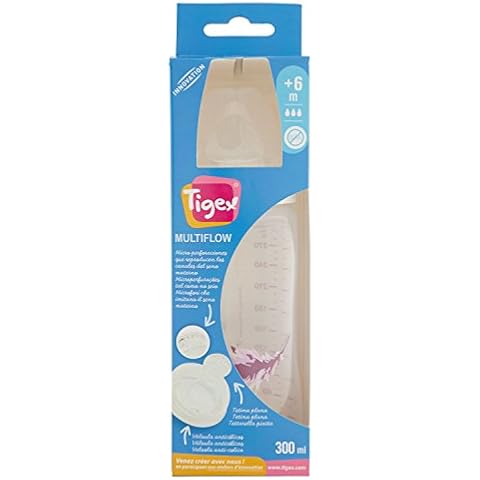 Biberón Tigex 2a Edad cuello ancho 300 ml Cover
