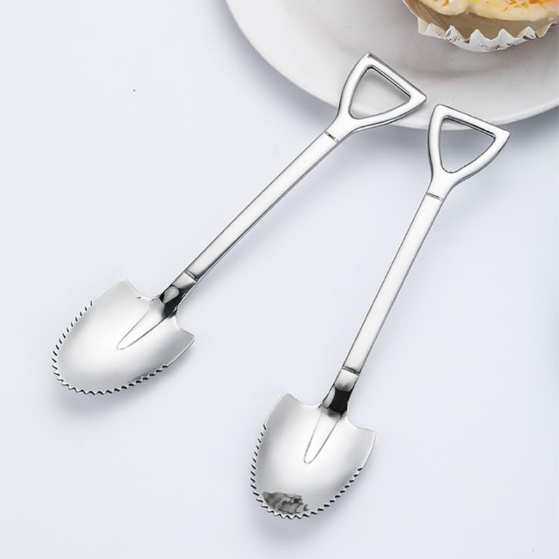 PRETYZOOM 3-Pack Stainless Steel Grapefruit Spoons with Serrated Edges and Hole Design 6.18In Fruit Scraping Spoons for Kitchen and Dining