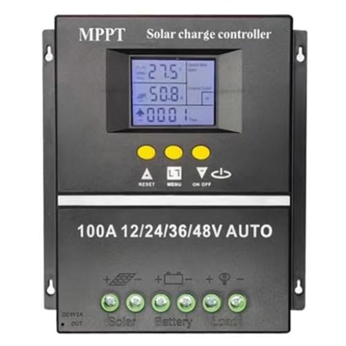 WMFASBAG Regolatore Intelligente Display LCD Regolatore di Carica Solare Automatico Dual USB 100A MPPT Regolatore di Carica Solare 12V 24V 36V 48V per Pannello Solare