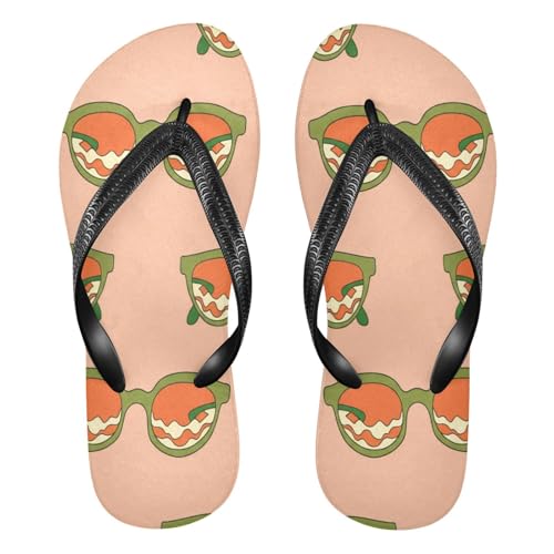 Nander Cute Glasses Sandal Flip Flops of Men's & Women's,Beach Slippers Flip Flops Shower Shoes