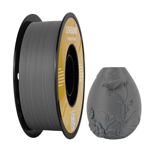 Kingroon Matte PLA Filament 1.75mm 3D Printer Filament Matte Filament 1kg Dimensional Accuracy +/- 0.02 mm (Matte Gray)