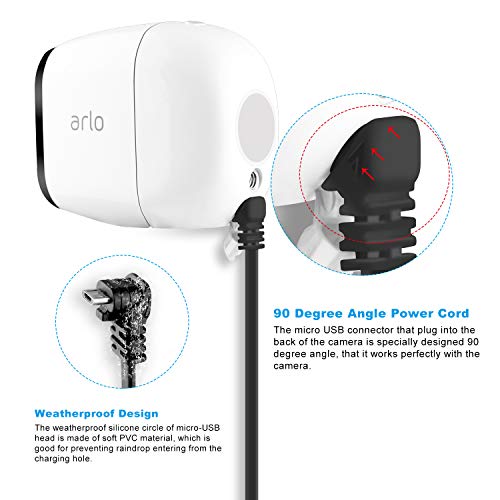 image for Taken one 10 Feet Weatherproof Arlo Outdoor Power Adapter for Arlo Pro