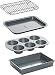 Chicago Metallic 8044 Non-Stick Toaster Oven Bakeware Set, 4-Piece, Carbon Steel