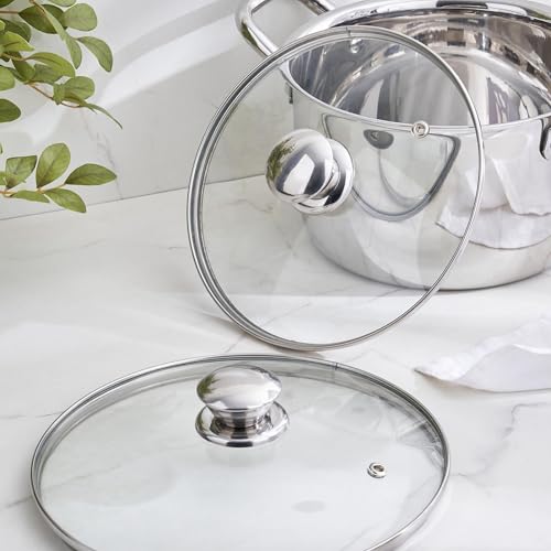 Image of Home Centre |Adalyn Grit Glass Lid - 20.5cm|Kitchen Accessories|Kitchenware|Tools and Gadgets|Transparent