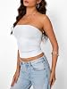 Top crop sin tirantes para mujer, tipo bandeau 6