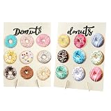 2 Piezas Soporte para Donuts, Reutilizable de Rosquillas con 9 Agujeros, para Decoración de Fiestas, Bodas, Cumpleaños, Baby Showers y Pastelerías