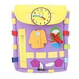 Generic Mochila Sensorial, Aprimora As Habilidades Motoras de Aprendizagem de Mochila de Aprendizagem de Fivelas Com Tubos Elásticos para Crianças (Roxo)