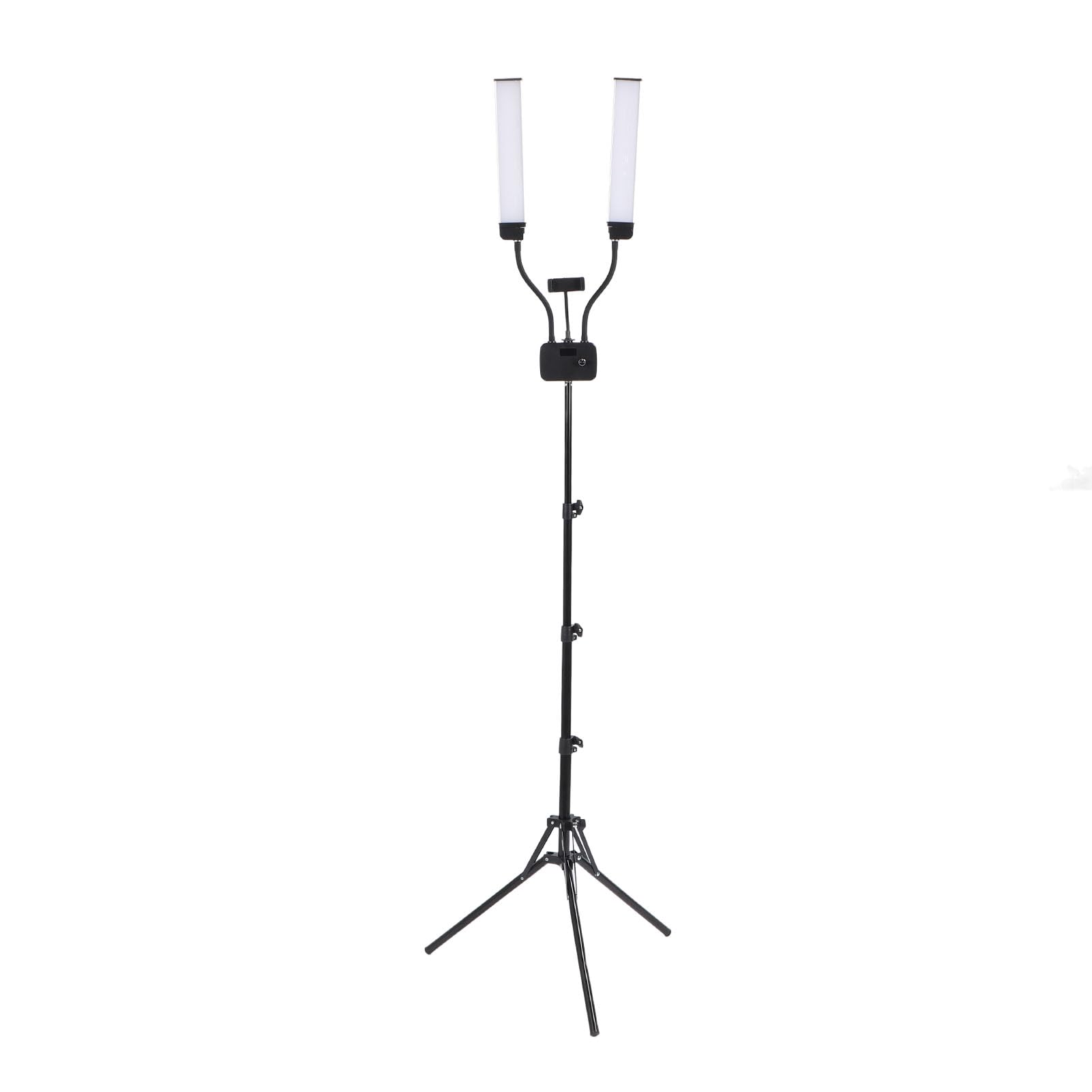 RiToEasysports Luz de Relleno de LED de Doble Brazos 45W Luz de Video Dimmable con Soporte de Trípode Ajustable 3000K-6500K Temperatura de Color para la Transmisión en Vivo Fotografía de Maquillaje