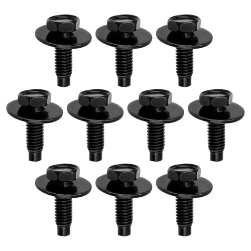 eMagTech 10pcs Car Undertray Bolts Diffuser Skid Plate Screws Chassis Hexagon Screws M6*16mm 1484170-00-A 148417000A EV0543 Compatiable with Tesla Model 3 Compatiable with Tesla Model Y