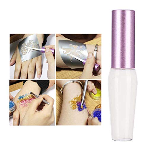 Body Glitter Glue, Adhesive Cosmetic Temporary Tattoo Glitter Powder Glue Body Painting Face Eyebrows Hair Nails Tattoo Gel Beauty Tool For Festival Carnival Concert Party Beauty Rave Accessories 7Ml #TOP5