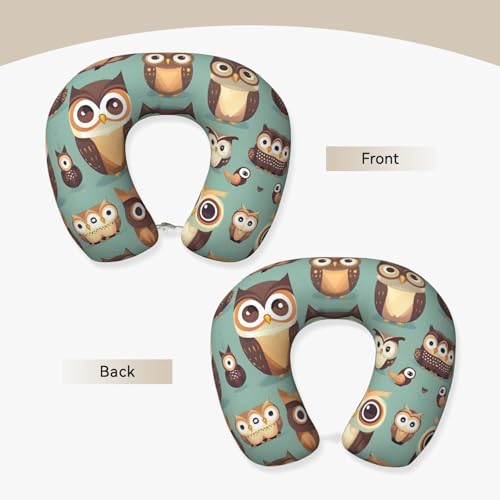Almohada de Viaje con Diseño de Búhos Animales miniatura 3