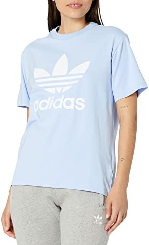 adidas Originals Women's Trefoil T-Shirt, Blue Dawn, Medium