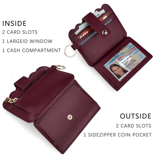 Image of Wristlet Wallet for Women with Keychain - RFID Card Holder Small Wallet Wristlet with Key Ring