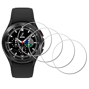 iDaPro [4Pcs Displayschutz schutzfolie für Samsung Galaxy Watch 4 Classic 42mm,Hartglas,9H Härte Glas,Kratzfest,Blasenschutz... Installation