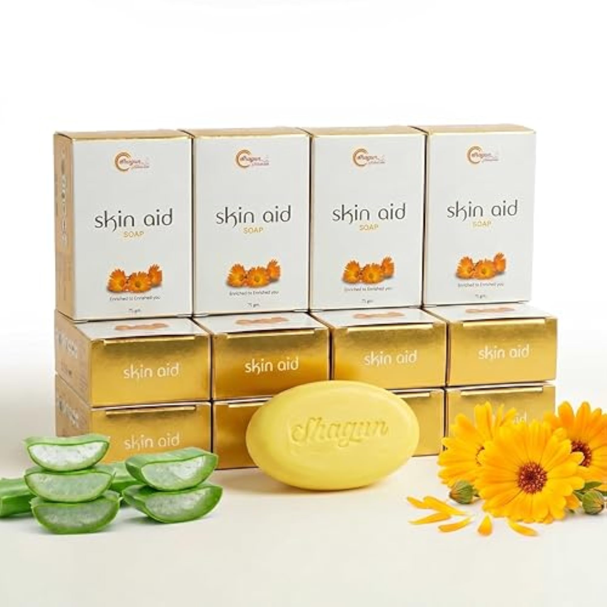 Skin Aid Soap with Calendula & Aloe Vera, Herbal Cleanser