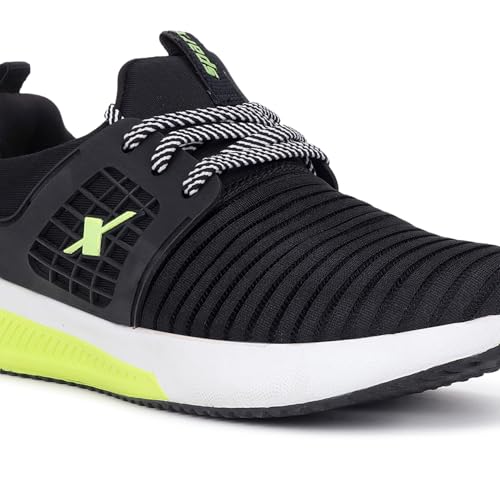 Image of Sparx Men SM-610 Black Neon Green Sports Shoes (SX0610G BKGN 0010)