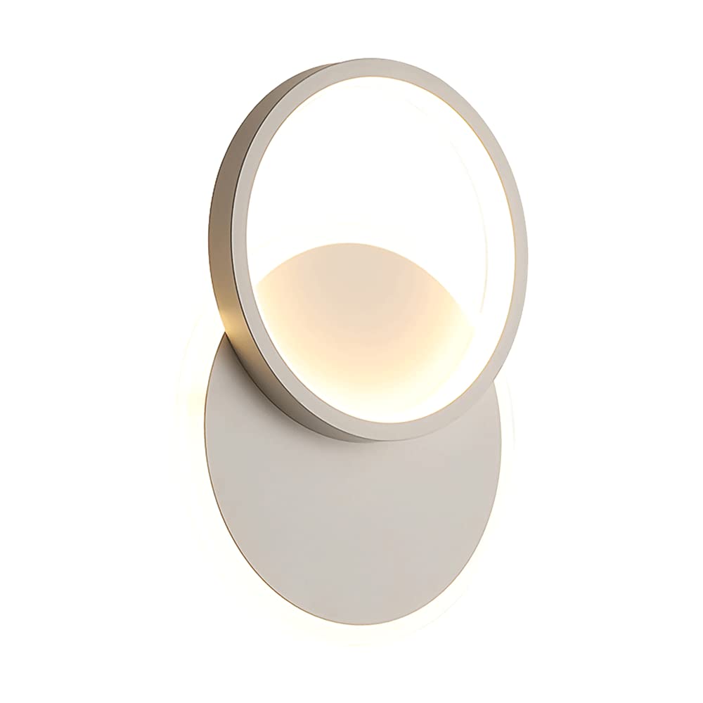 Apliques de pared LED modernos en metal blanco con elegante pantalla acrílica