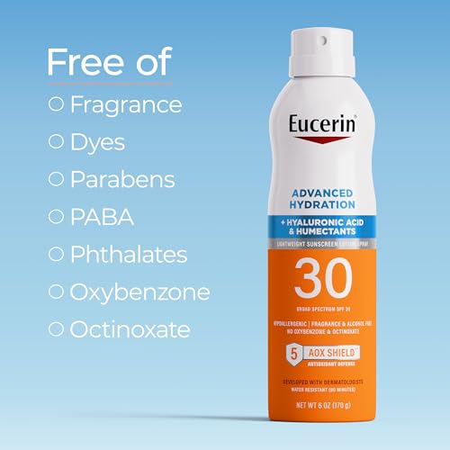 Eucerin Advanced Hydration Sunscreen Spray SPF 30, 6 OZ - image 6